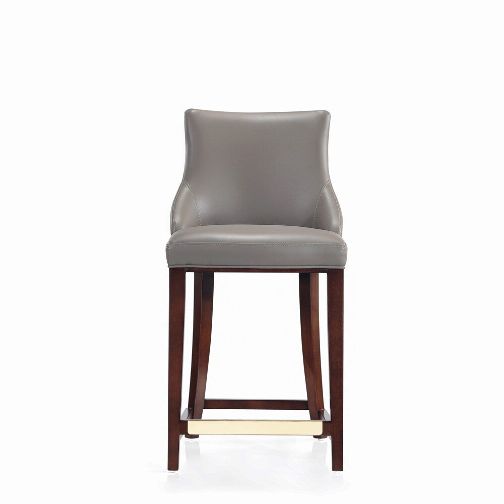 Manhattan Comfort - Shubert Leatherette Counter Stool in Dark Taupe - CS016-DT veiw 1