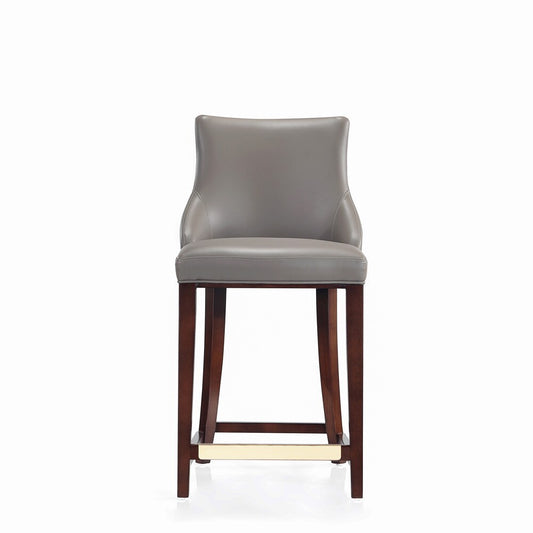 Manhattan Comfort - Shubert Leatherette Counter Stool in Dark Taupe - CS016-DT veiw 1