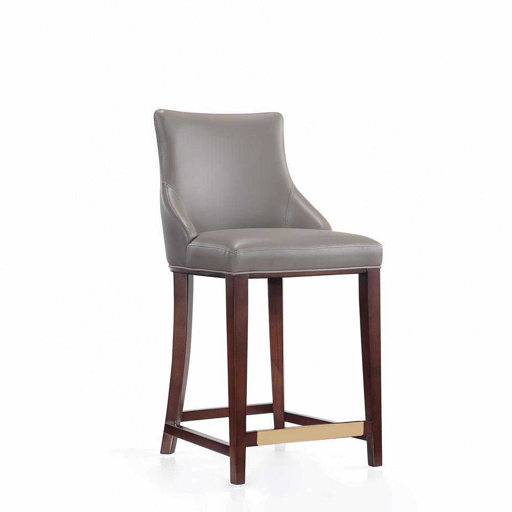 Manhattan Comfort - Shubert Leatherette Counter Stool in Dark Taupe - CS016-DT veiw 2