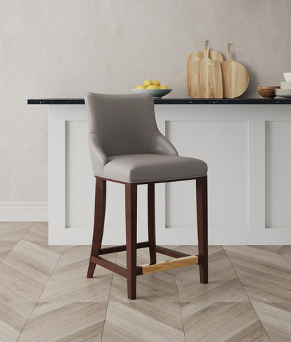 Manhattan Comfort - Shubert Leatherette Counter Stool in Dark Taupe - CS016-DT veiw 5