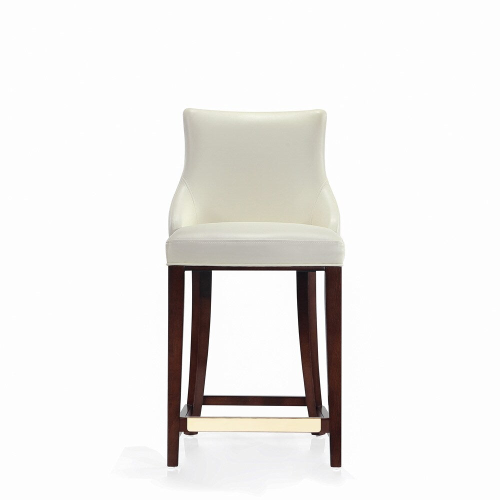 Manhattan Comfort - Shubert Leatherette Counter Stool in Ivory - CS016-IV veiw 1