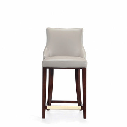 Manhattan Comfort - Shubert Leatherette Counter Stool in Light Grey - CS016-LG veiw 1