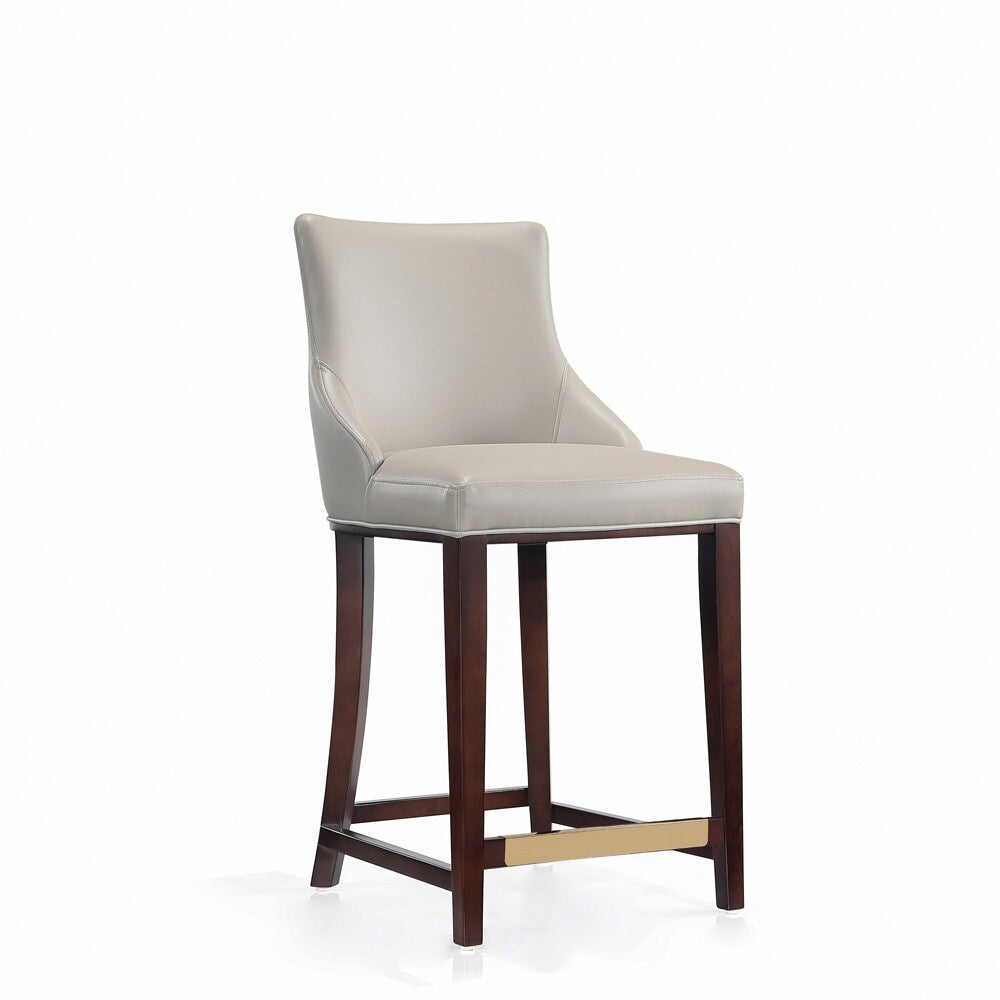 Manhattan Comfort - Shubert Leatherette Counter Stool in Light Grey - CS016-LG veiw 2