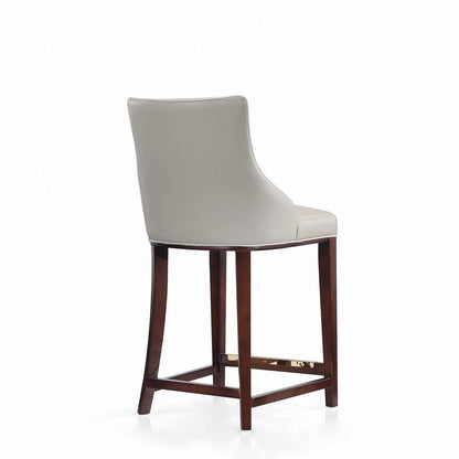Manhattan Comfort - Shubert Leatherette Counter Stool in Light Grey - CS016-LG veiw 3