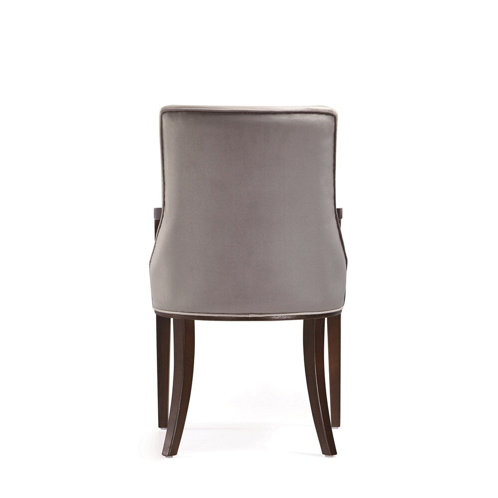 Manhattan Comfort - Shubert Faux Leather & Velvet Armchair in Light Grey - Set of 2 - 2-DC055AR-LG veiw 6