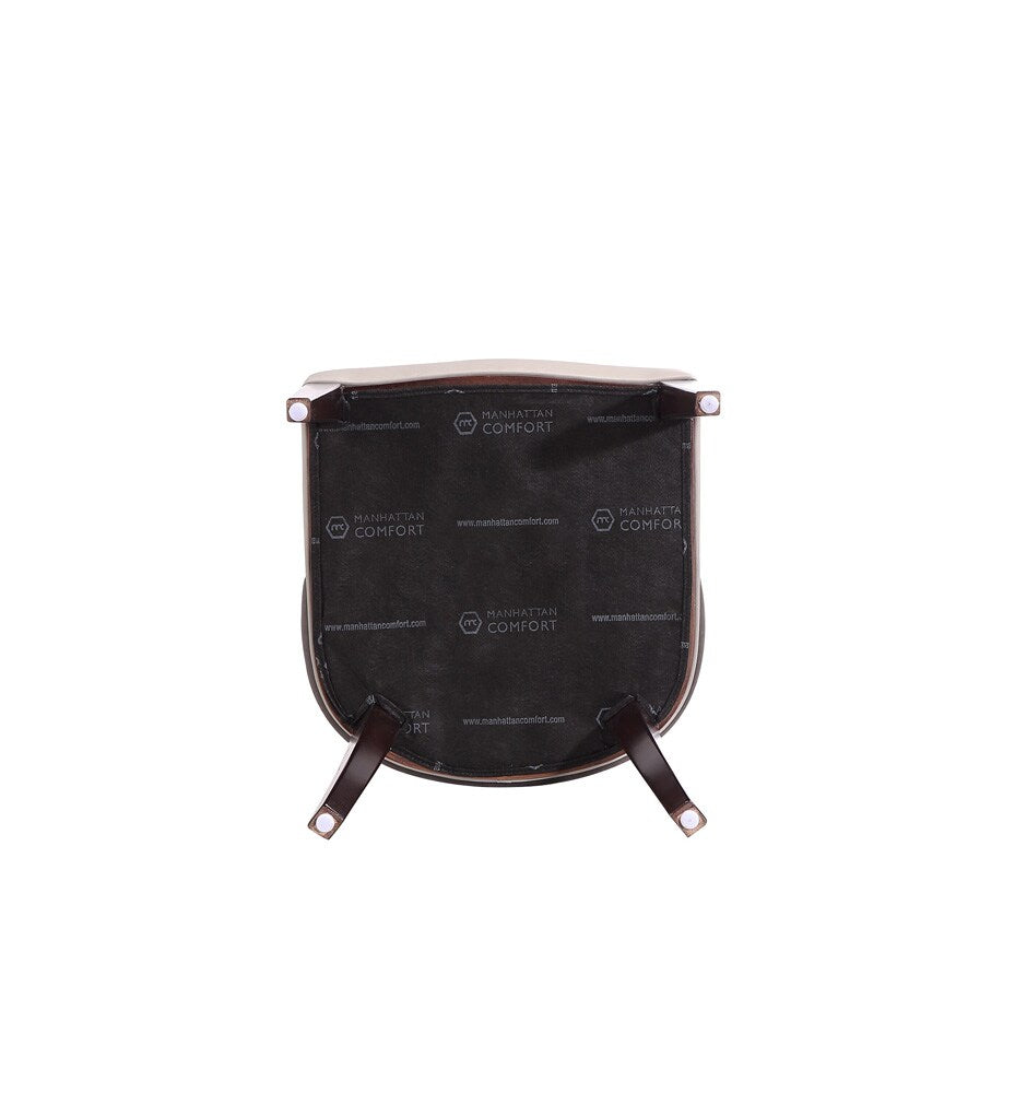 Manhattan Comfort - 8-Piece Shubert Faux Leather & Velvet Dining Chair Set in Light Grey - 8-DC055AR-LG veiw 9