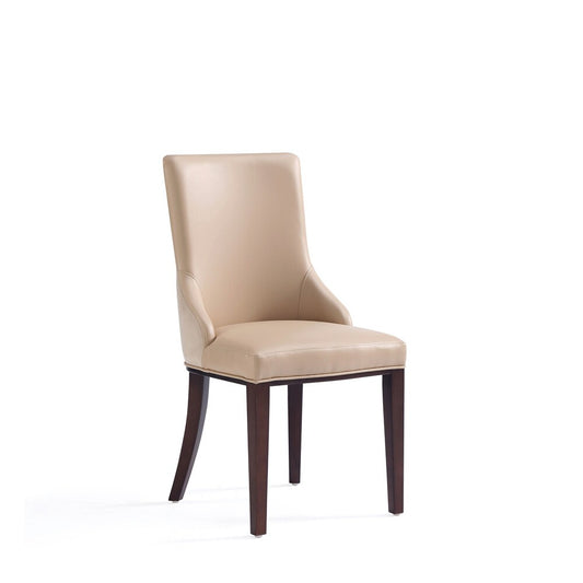 Manhattan Comfort - 8-Piece Shubert Faux Leather & Velvet Dining Chair Set in Tan - 8-DC055AR-TN veiw 2