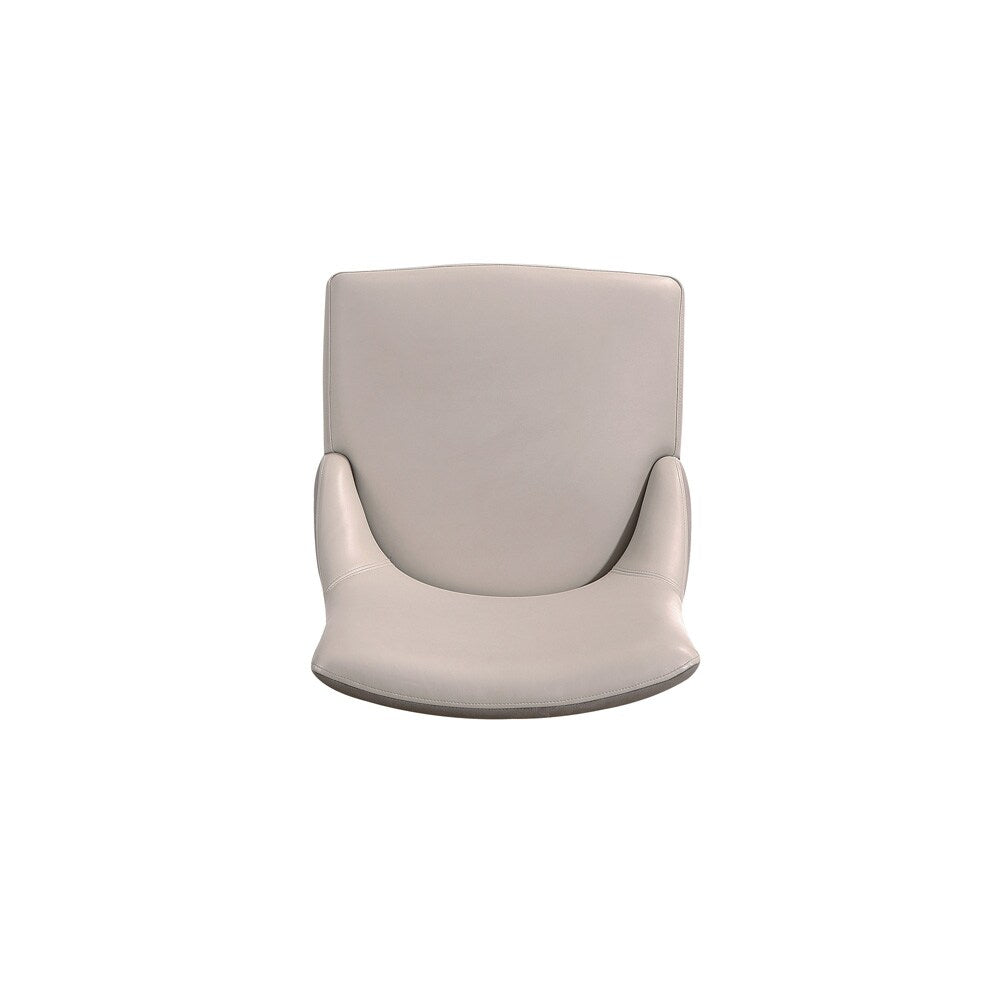 Manhattan Comfort - Shubert Faux Leather & Velvet Dining Chairs in Light Grey - Set of 2 - DC055-LG veiw 7