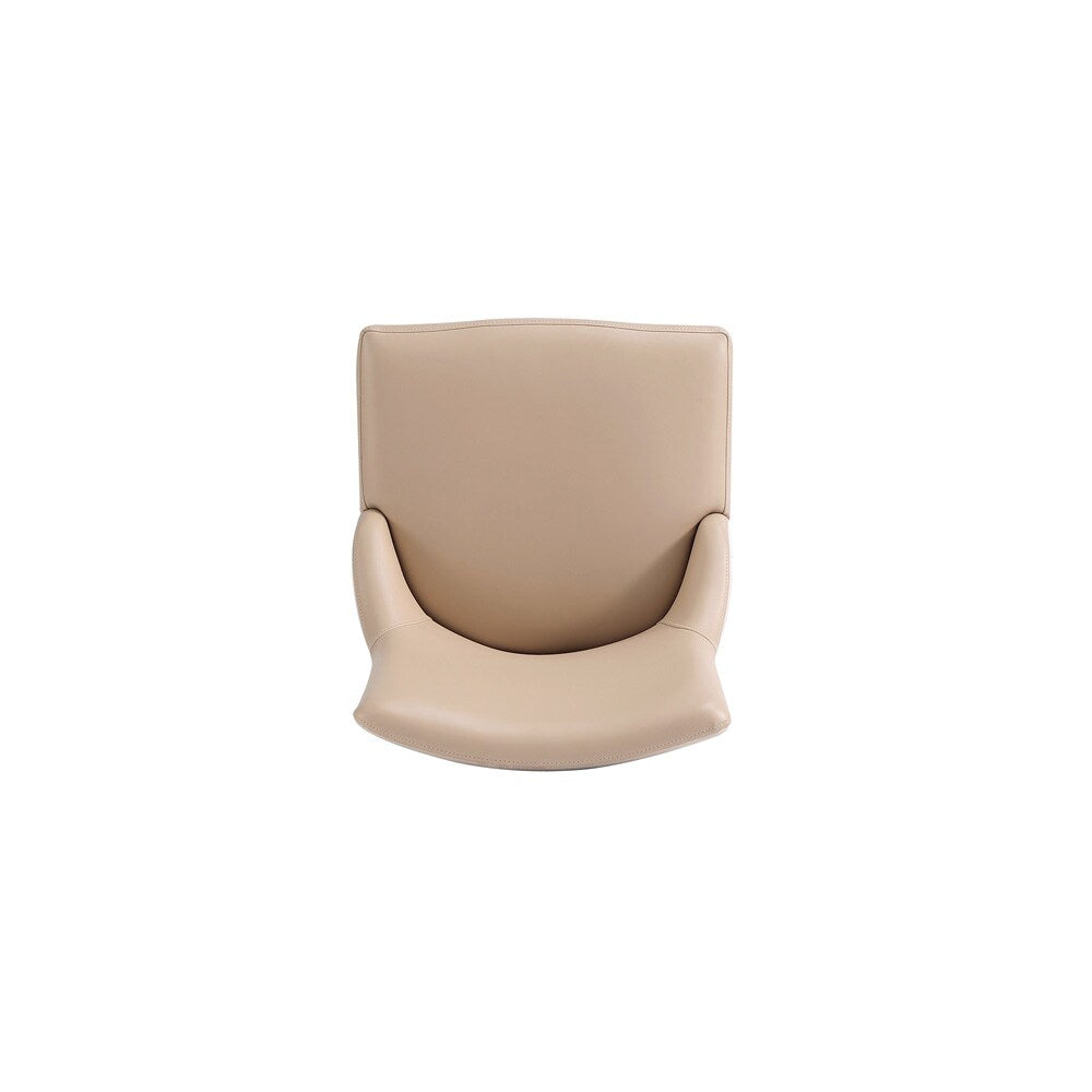 Manhattan Comfort - Shubert Faux Leather & Velvet Dining Chairs in Tan - Set of 2 - DC055-TN veiw 7