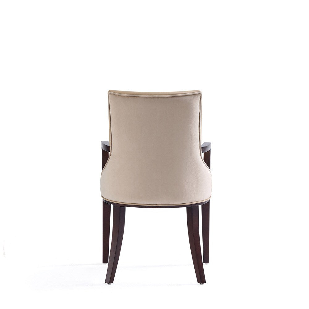 Manhattan Comfort - Shubert Faux Leather & Velvet Armchair in Tan - DC055AR-TN veiw 6