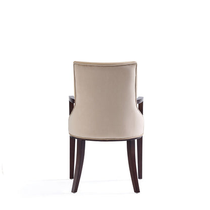 Manhattan Comfort - Shubert Faux Leather & Velvet Armchair in Tan - DC055AR-TN veiw 6