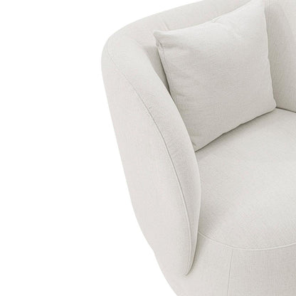 Manhattan Comfort - Siri Linen Weave Accent Chair with Pine Wood Legs in Cream - Set of 2 - 2-AC057-CR veiw 6