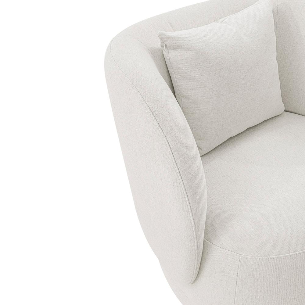Manhattan Comfort - Siri Linen Weave Accent Chair with Pine Wood Legs in Cream - AC057-CR veiw 6