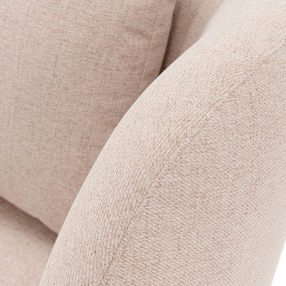 Manhattan Comfort - Siri Linen Weave Accent Chair with Pine Wood Legs in Wheat - AC057-WT veiw 6