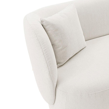 Manhattan Comfort - Siri Linen Weave Sofa with Pine Wood Legs in Cream - SF010-CR veiw 6