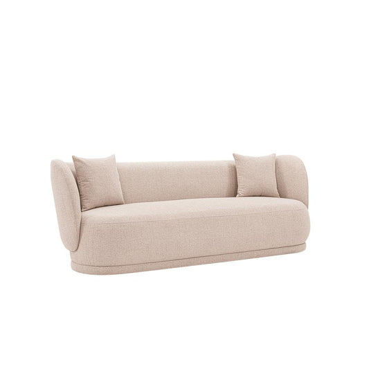 Manhattan Comfort - Siri Linen Weave Sofa with Pine Wood Legs in Wheat - SF010-WT veiw 2