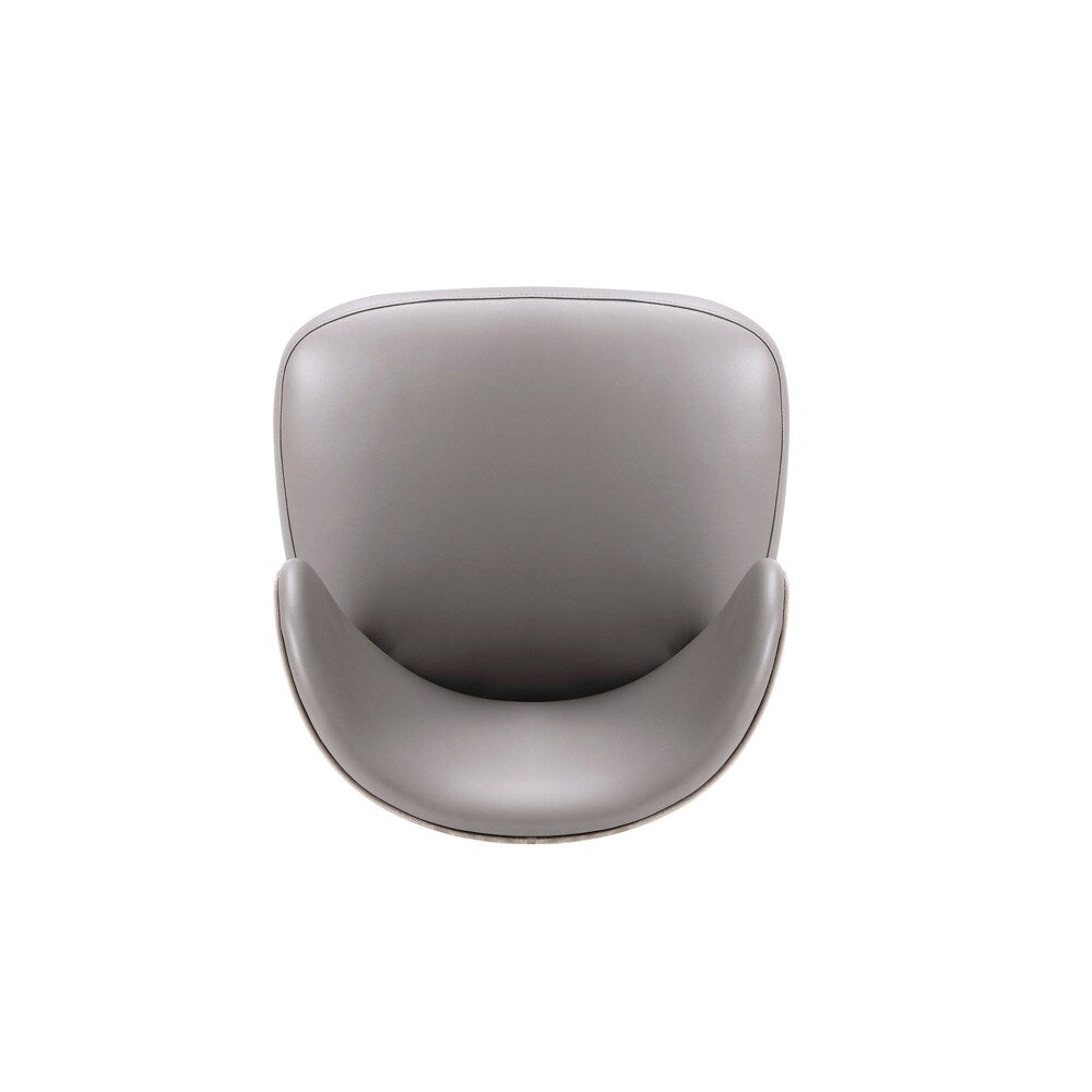 Manhattan Comfort - Strine Velvet and Leatherette Dining Chair with Wood Legs in Dark Taupe - Set of 2 - 2-DC045-DT veiw 6