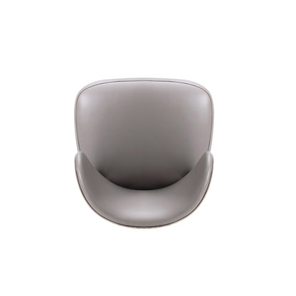Manhattan Comfort - Strine Velvet and Leatherette Dining Chair with Wood Legs in Dark Taupe - Set of 2 - 2-DC045-DT veiw 6