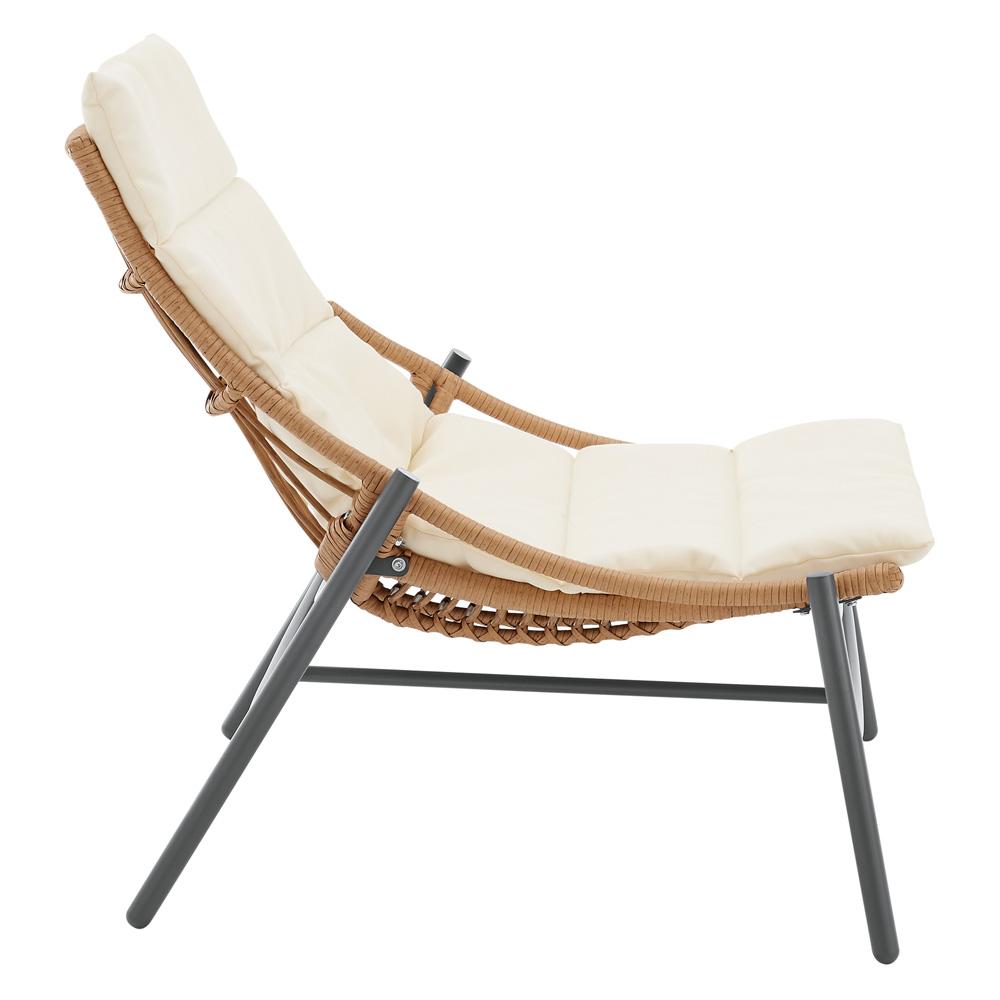 Manhattan Comfort - 3-Piece Sunset Polyester Patio Conversation Set with Steel Legs in Cream - OD-CV021-CR veiw 7