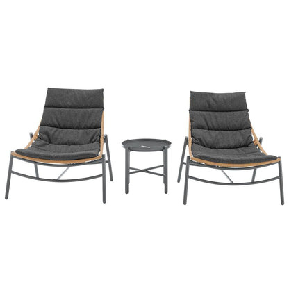 Manhattan Comfort - 3-Piece Sunset Polyester Patio Conversation Set with Steel Legs in Grey - OD-CV021-GY veiw 1