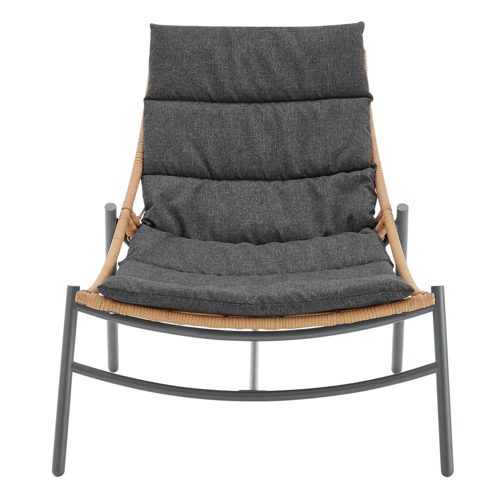 Manhattan Comfort - 3-Piece Sunset Polyester Patio Conversation Set with Steel Legs in Grey - OD-CV021-GY veiw 5