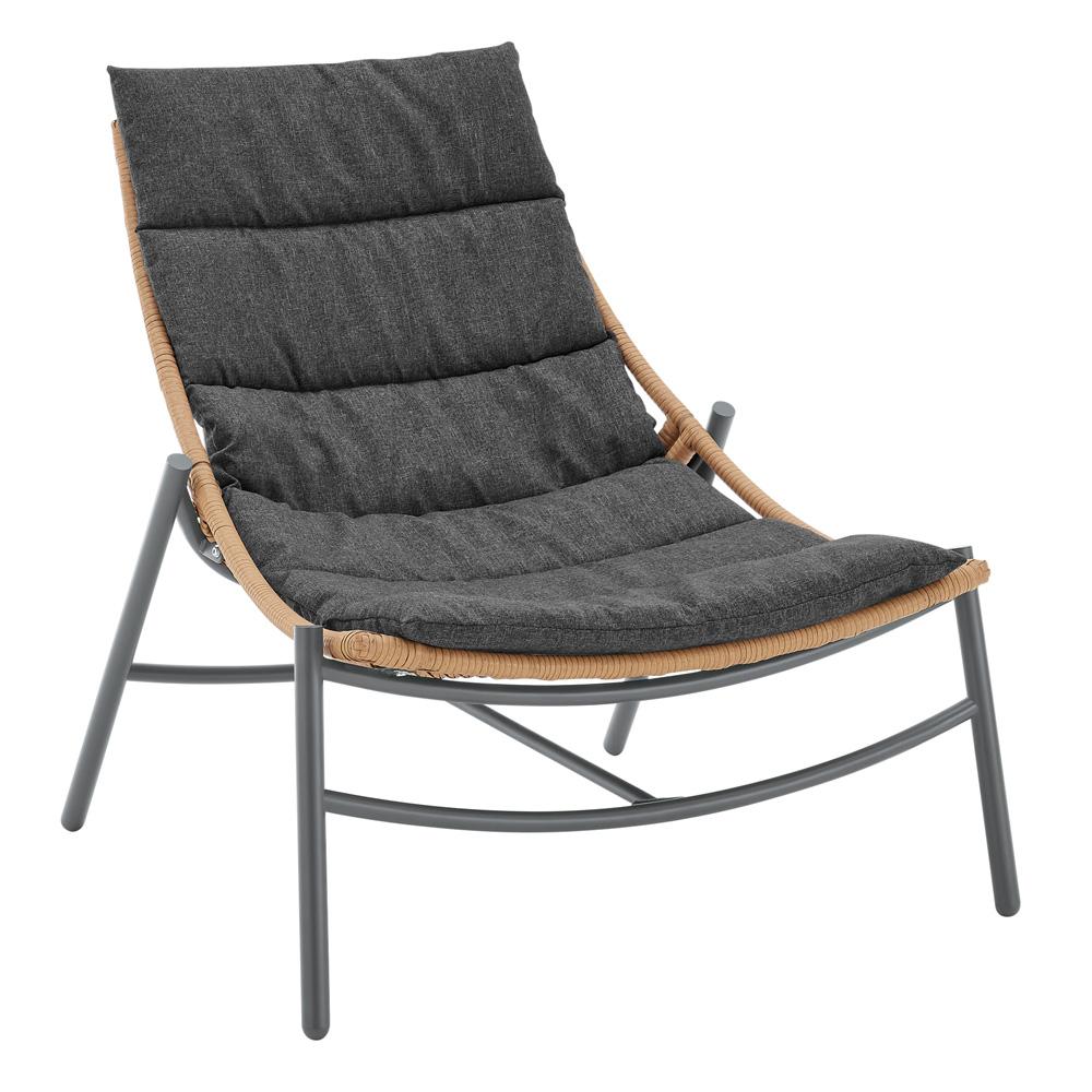 Manhattan Comfort - 3-Piece Sunset Polyester Patio Conversation Set with Steel Legs in Grey - OD-CV021-GY veiw 6