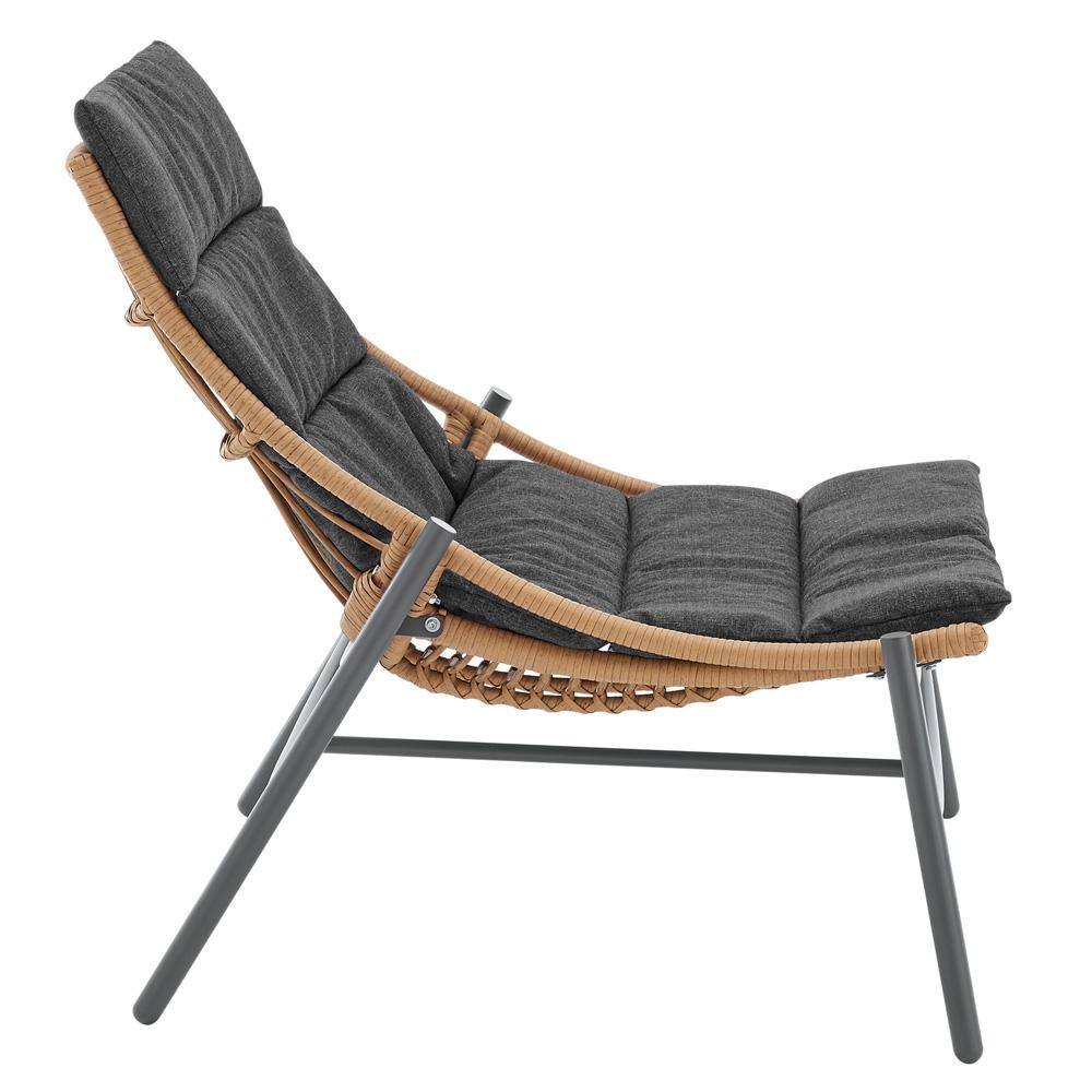 Manhattan Comfort - 3-Piece Sunset Polyester Patio Conversation Set with Steel Legs in Grey - OD-CV021-GY veiw 7