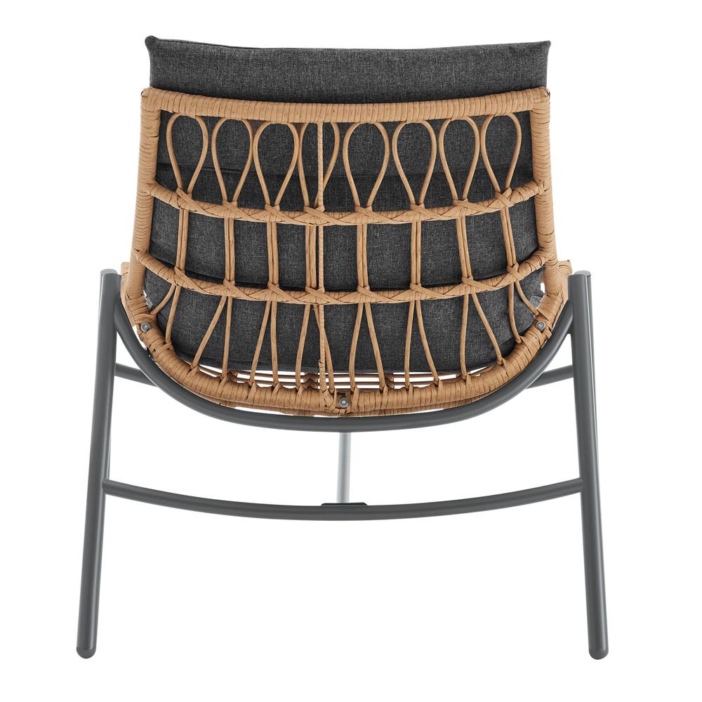 Manhattan Comfort - 3-Piece Sunset Polyester Patio Conversation Set with Steel Legs in Grey - OD-CV021-GY veiw 8