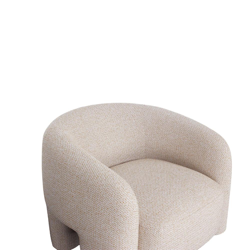 Manhattan Comfort - Sylvia Tweed Accent Chair with Pine Wood Legs in Gold Dust - AC070-GD veiw 7