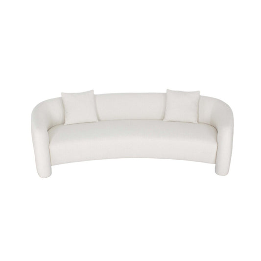 Manhattan Comfort - Sylvia Tweed Sofa with Pine Wood Legs in Angora - SF017-AN veiw 1