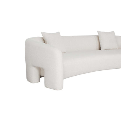 Manhattan Comfort - Sylvia Tweed Sofa with Pine Wood Legs in Angora - SF017-AN veiw 8
