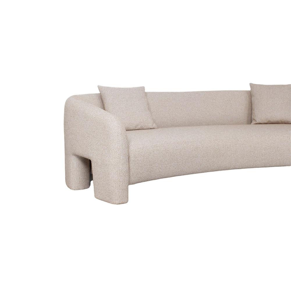 Manhattan Comfort - Sylvia Tweed Sofa with Pine Wood Legs in Gold Dust - SF017-GD veiw 8
