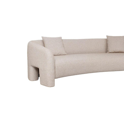 Manhattan Comfort - Sylvia Tweed Sofa with Pine Wood Legs in Gold Dust - SF017-GD veiw 8