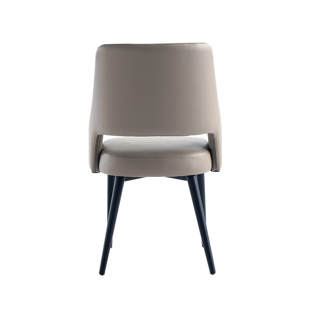 Manhattan Comfort - Tremont Leatherette Dining Chair with Metal Legs in Taupe - Set of 2 - 2-DC104-TP veiw 4
