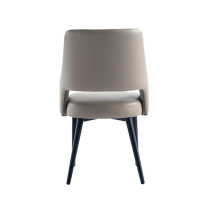 Manhattan Comfort - Tremont Leatherette Dining Chair with Metal Legs in Taupe - Set of 2 - 2-DC104-TP veiw 4