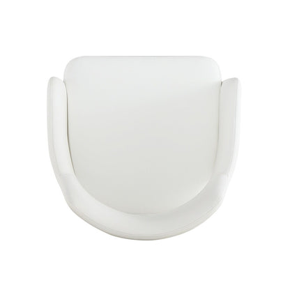 Manhattan Comfort - Tremont Leatherette Dining Arm Chair with Metal Legs in White - Set of 2 - 2-DC104AR-WH veiw 5
