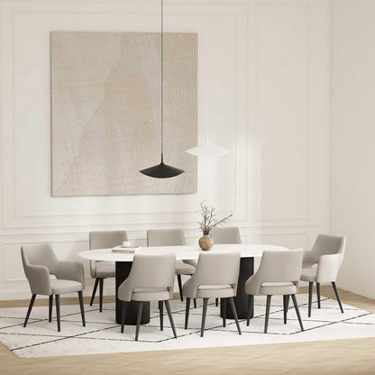 Manhattan Comfort - 6-Piece Tremont Leatherette Dining Chair with Metal Legs in Stone - 6-DC104-ST veiw 11
