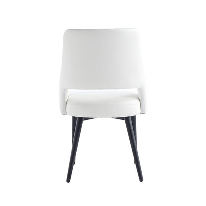Manhattan Comfort - 6-Piece Tremont Leatherette Dining Chair with Metal Legs in White - 6-DC104-WH veiw 6