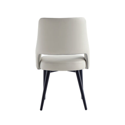 Manhattan Comfort - Tremont Leatherette Dining Chair with Metal Legs in Stone - DC104-ST veiw 4