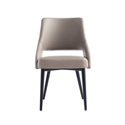 Manhattan Comfort - Tremont Leatherette Dining Chair with Metal Legs in Taupe - DC104-TP veiw 1