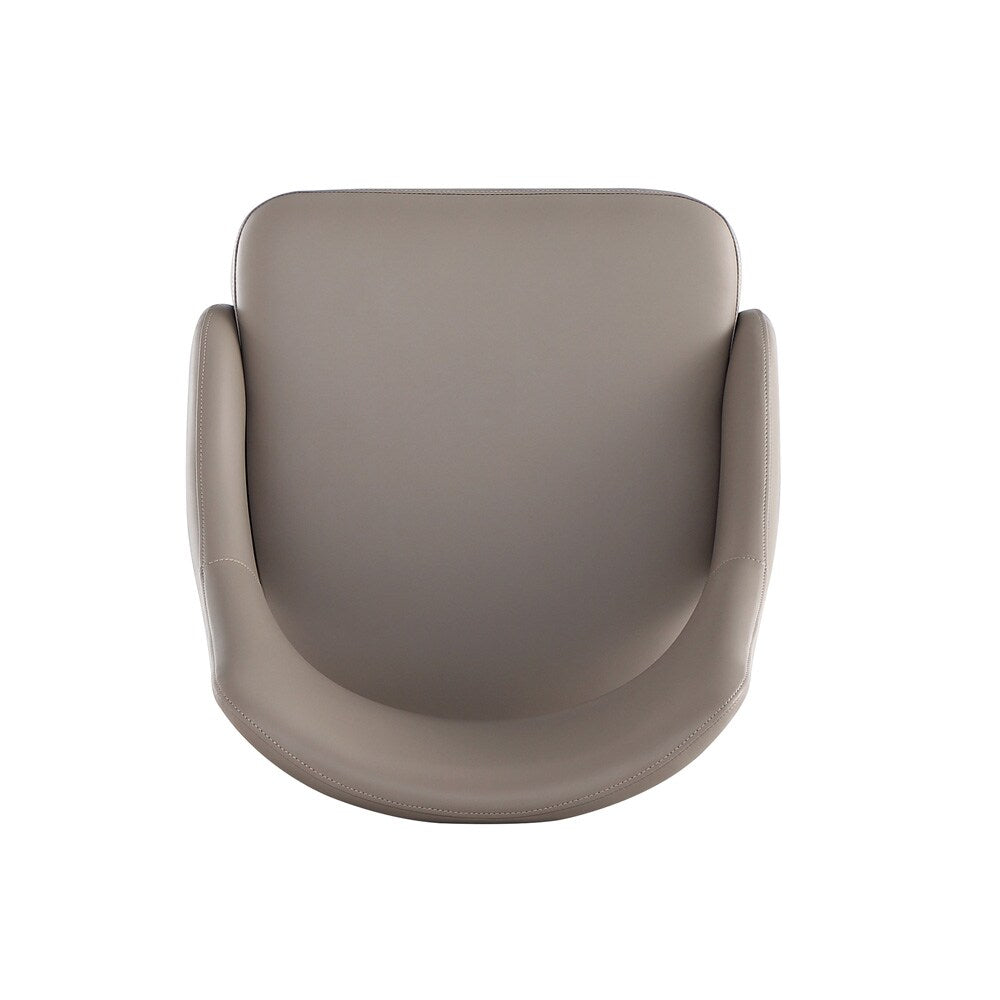 Manhattan Comfort - Tremont Leatherette Dining Chair with Metal Legs in Taupe - DC104-TP veiw 5