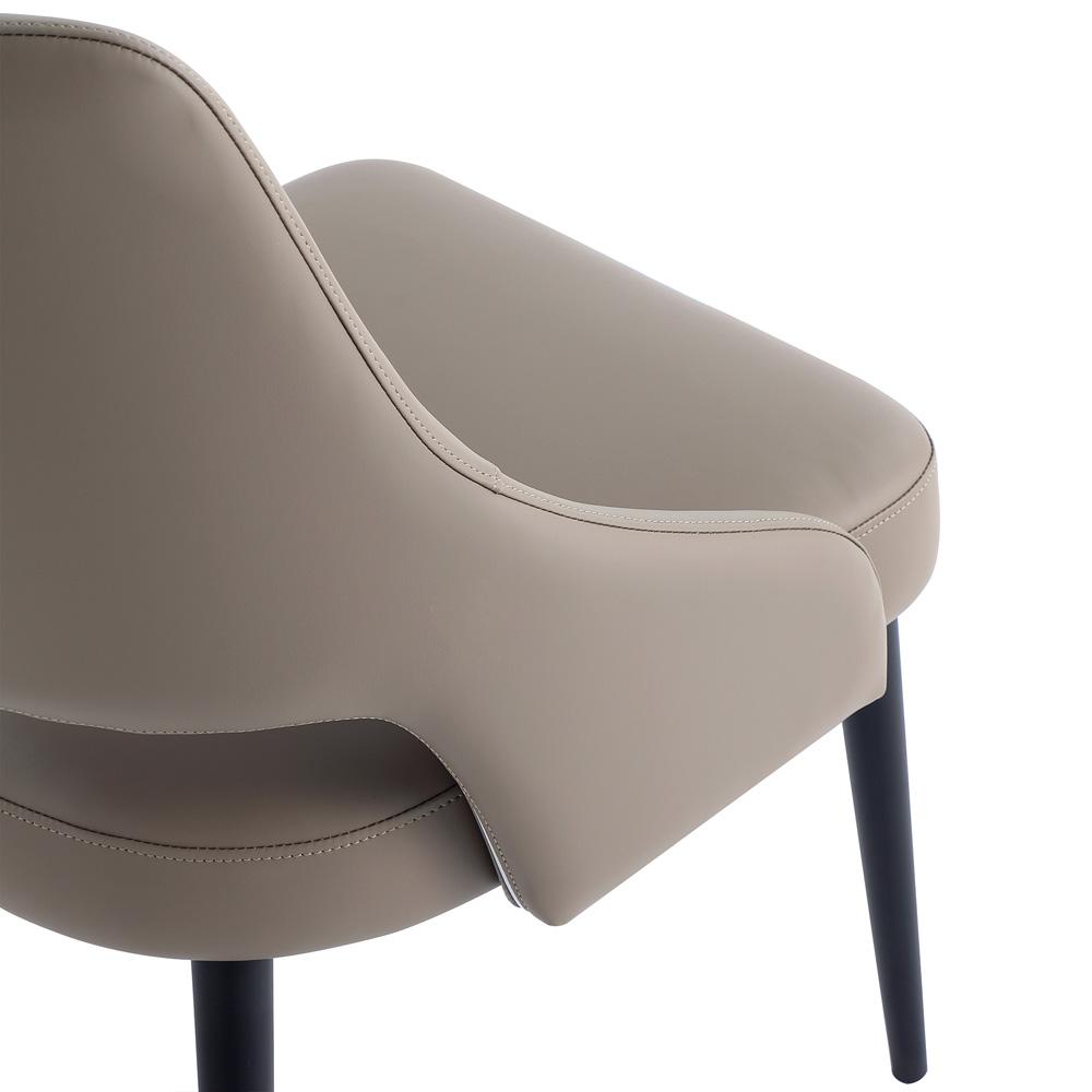 Manhattan Comfort - Tremont Leatherette Dining Chair with Metal Legs in Taupe - DC104-TP veiw 7