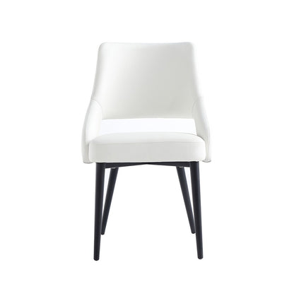 Manhattan Comfort - Tremont Leatherette Dining Chair with Metal Legs in White - DC104-WH veiw 1