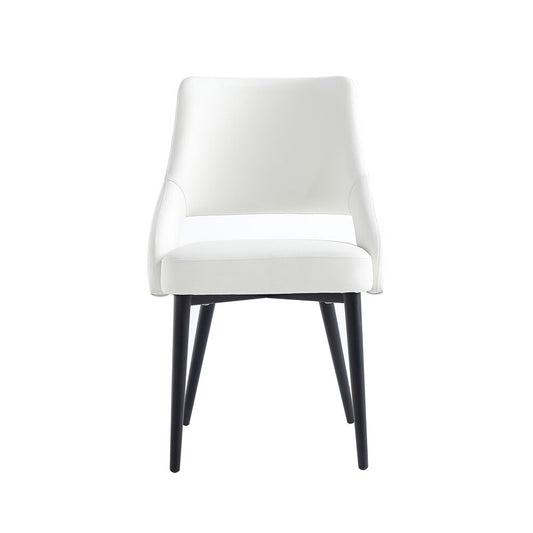 Manhattan Comfort - Tremont Leatherette Dining Chair with Metal Legs in White - DC104-WH veiw 1