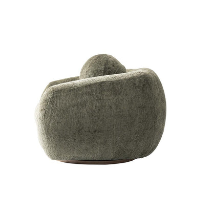 Manhattan Comfort - Tribeca Chenille Accent Chairs with Birch Wood Legs in Olive Green - Set of 2 - 2-AC016-OG veiw 4