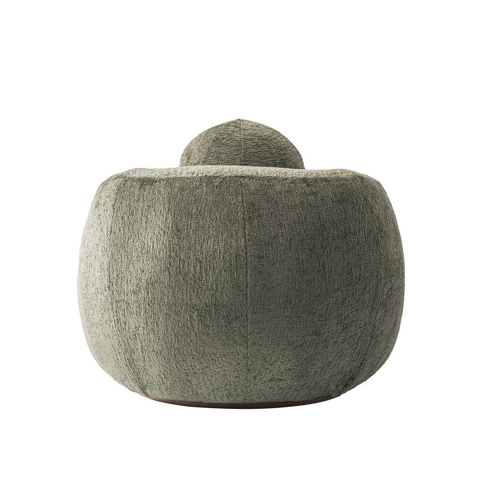 Manhattan Comfort - Tribeca Chenille Accent Chair with Birch Wood Legs in Olive Green - AC016-OG veiw 6