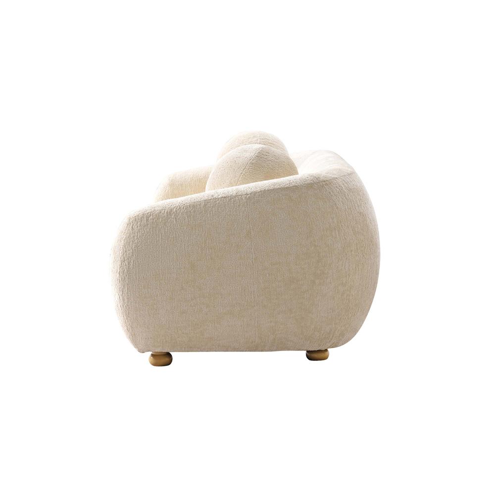 Manhattan Comfort - Tribeca Chenille Sofa with Birch Wood Legs in Cream - SF015-CR veiw 4