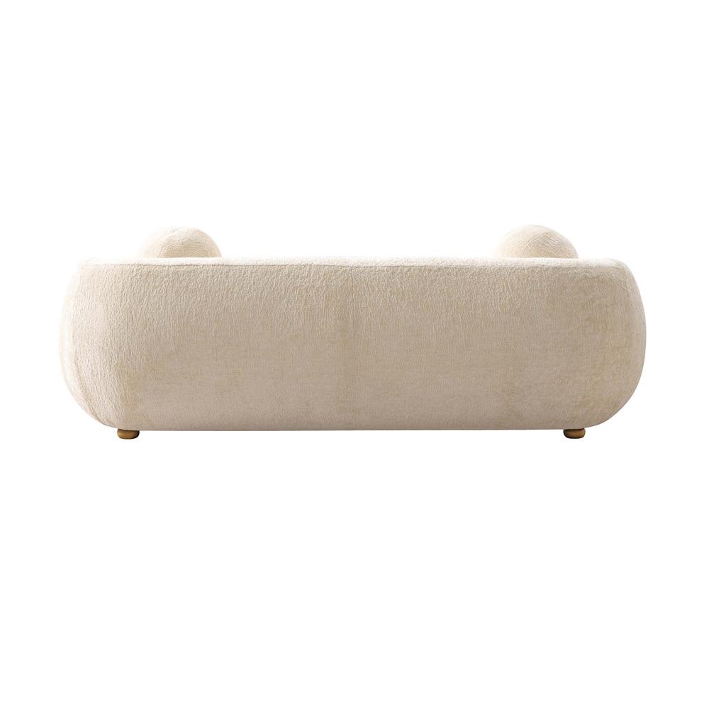 Manhattan Comfort - Tribeca Chenille Sofa with Birch Wood Legs in Cream - SF015-CR veiw 6