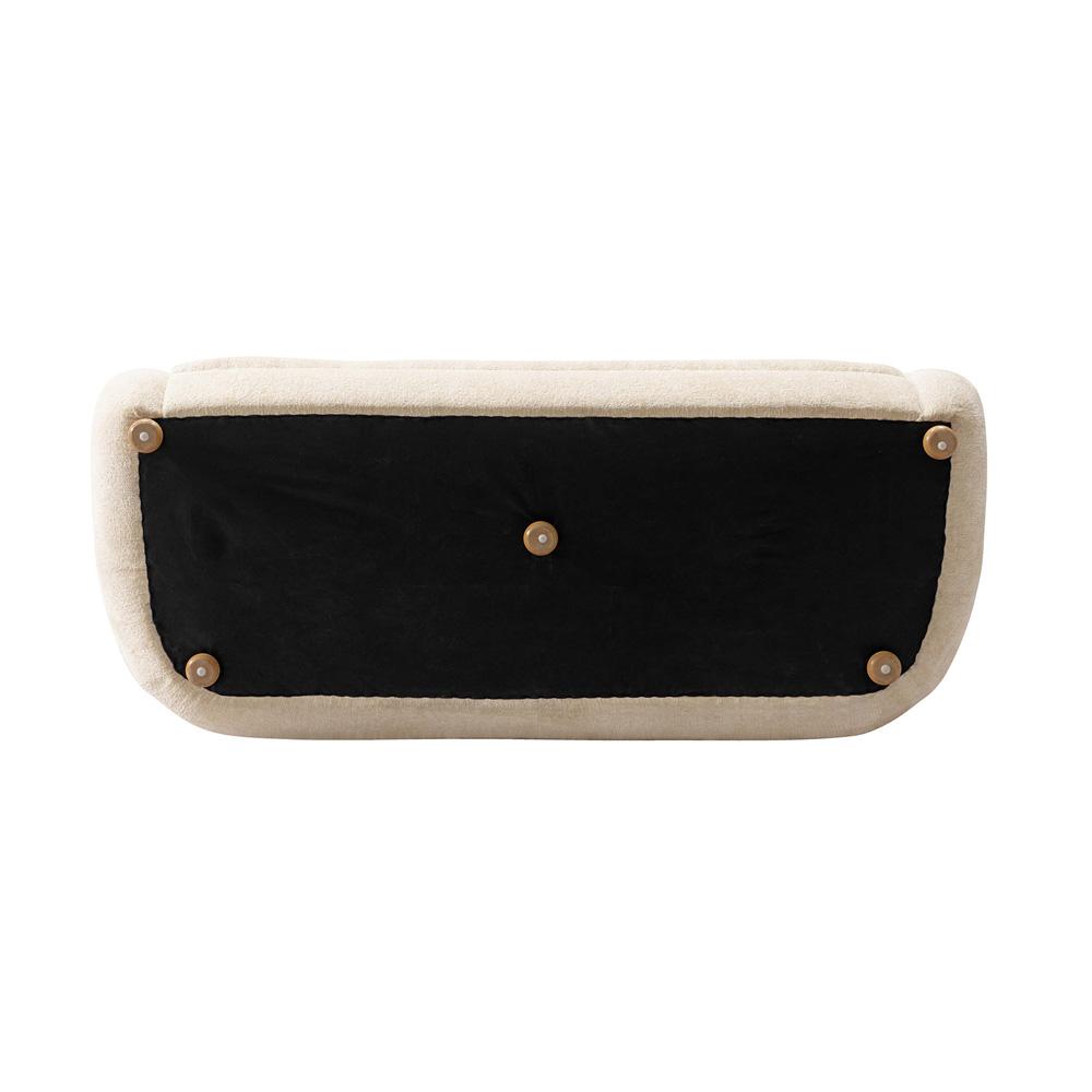 Manhattan Comfort - Tribeca Chenille Sofa with Birch Wood Legs in Cream - SF015-CR veiw 7