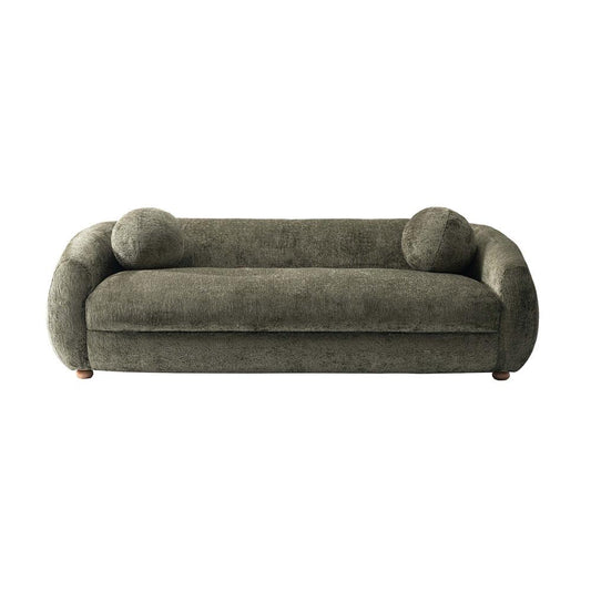 Manhattan Comfort - Tribeca Chenille Sofa with Birch Wood Legs in Olive Green - SF015-OG veiw 1